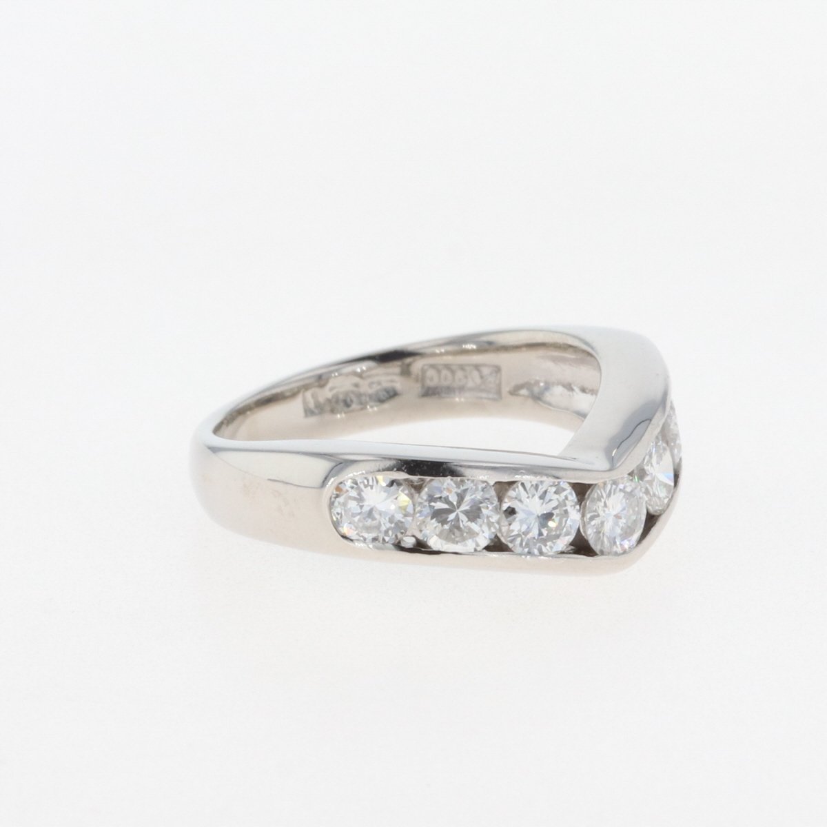 メレダイヤ デザインリング プラチナ 指輪 リング 4号 Pt900 ダイヤモンド レディース 【中古】_バイセル 14157_8