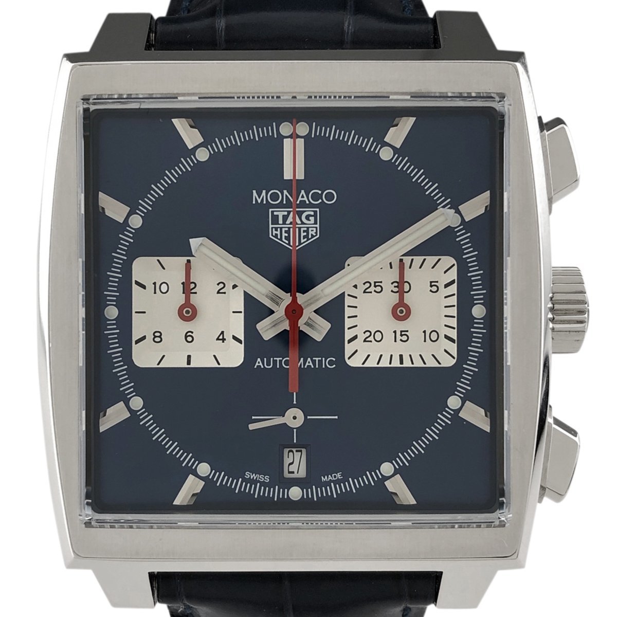 タグホイヤー TAG HEUER モナコ キャリバー ホイヤー02 CBL2111 腕時計 SS レザー 自動巻き ブルー メンズ 【中古】_バイセル 14150_1