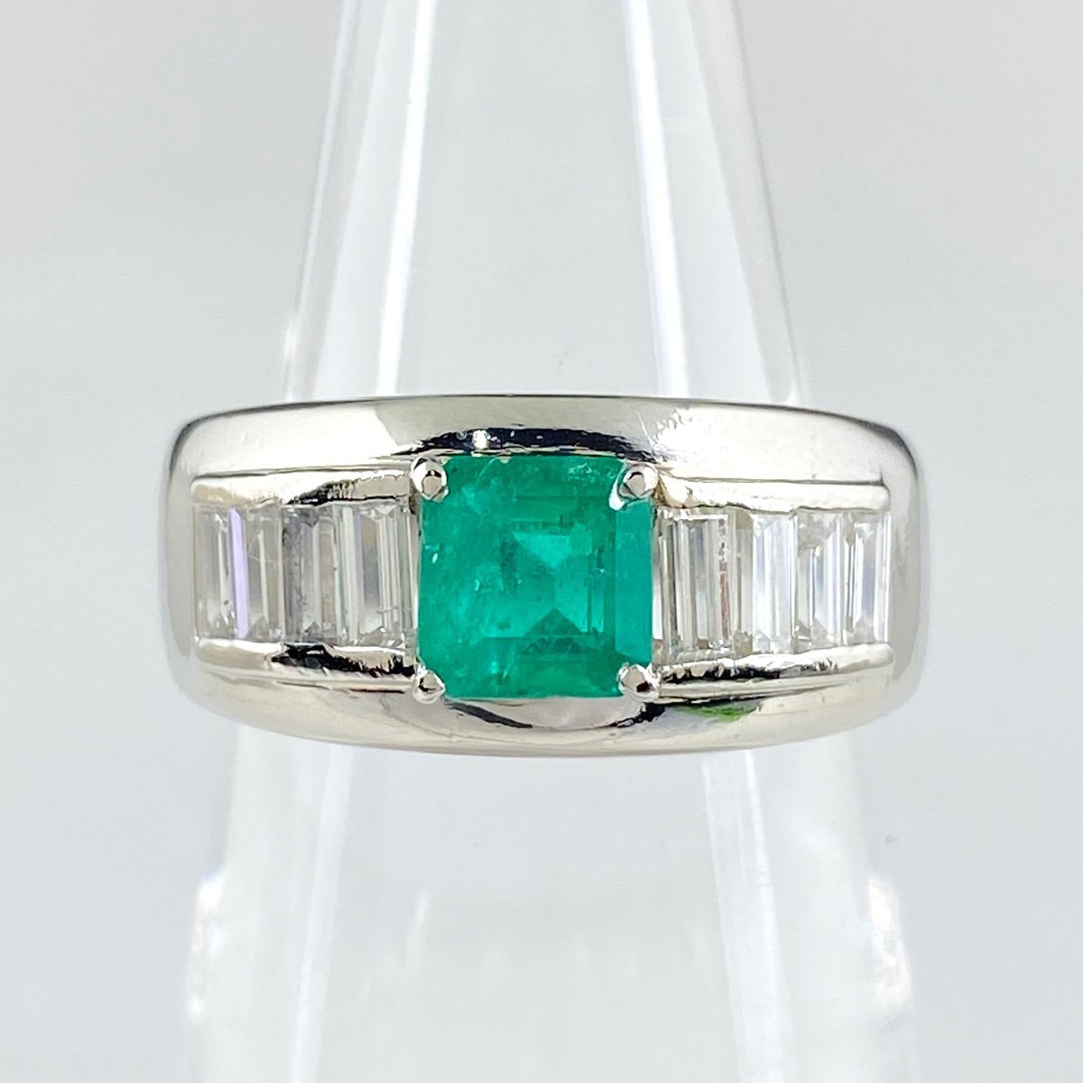 指輪 pt900 エメラルド 0.73ct ダイヤモンド プラチナ リング |指輪 指輪 pt900 エメラルド 0.73ct ダイヤモンド プラチナ リング |指輪