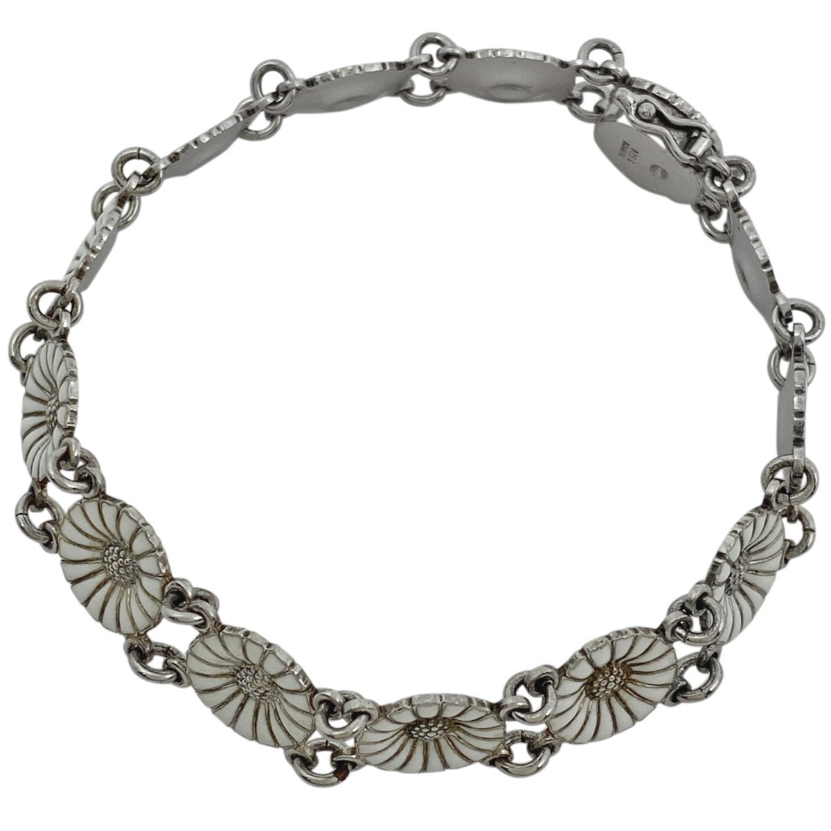 George Jensen Georg Jensen цветочный узор браслет браслет серебряный 925 серебряный белый женский [ б/у ]
