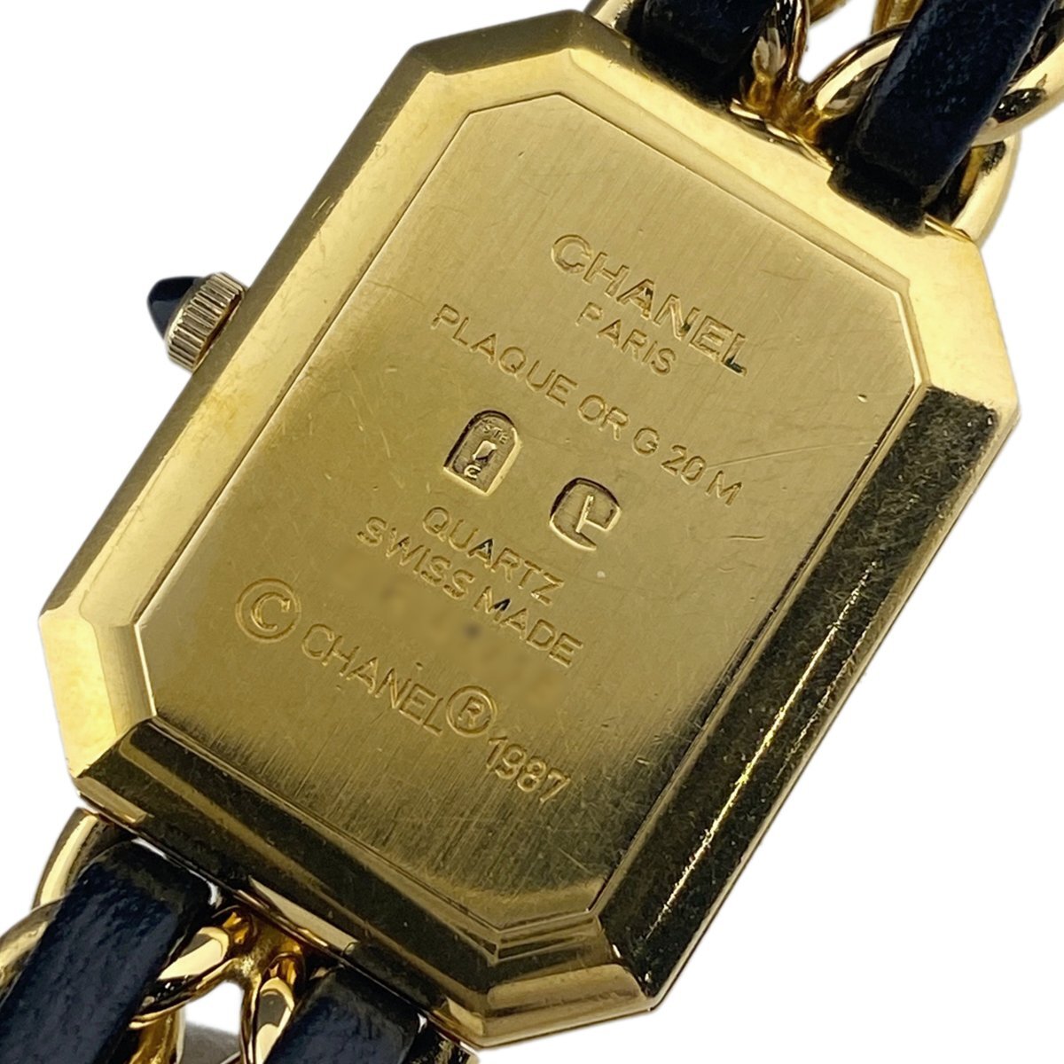 シャネル CHANEL プルミエール XLサイズ H0001 腕時計 SS レザー ブラック クォーツ ブラック レディース 【中古】_バイセル 14150_6