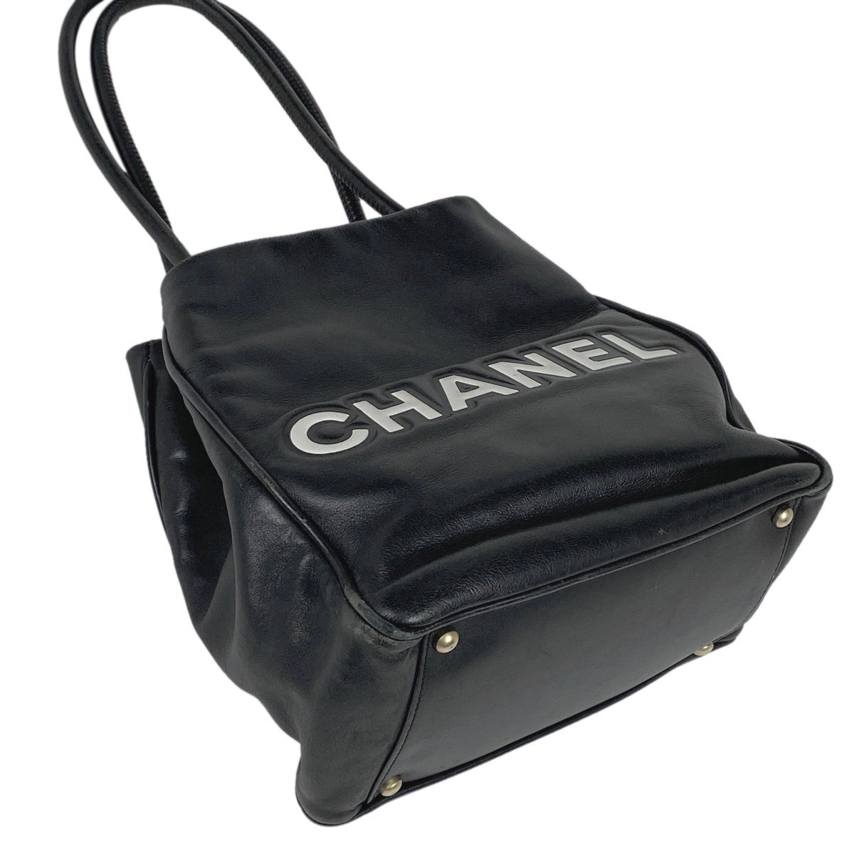 シャネル CHANEL カメリア トートバッグ ロゴ ショルダーバッグ ハンドバッグ トートバッグ レザー ブラック レディース 【中古】_バイセル 14171_2