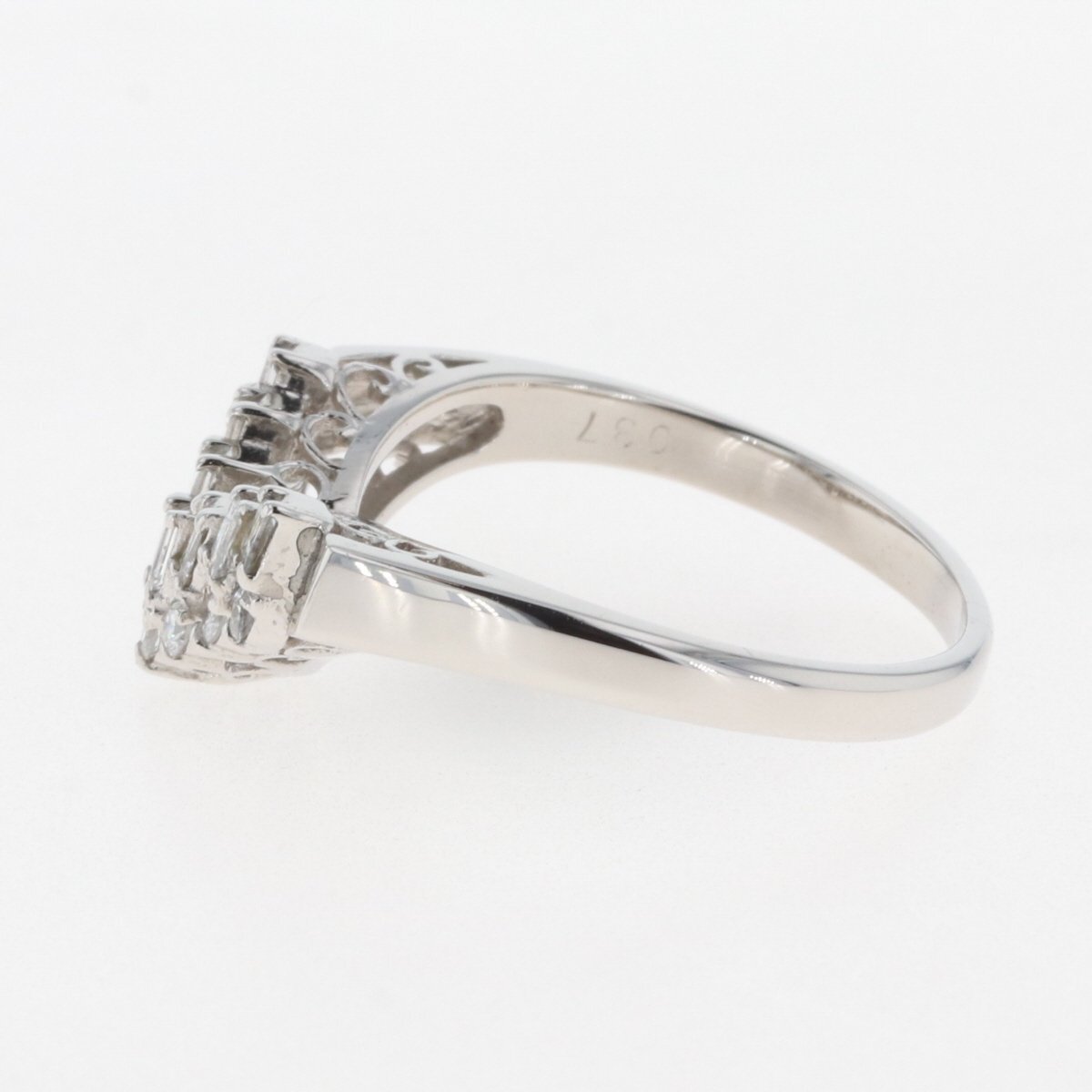 メレダイヤ デザインリング プラチナ 指輪 リング 13号 Pt900 ダイヤモンド レディース 【中古】_バイセル 14157_3