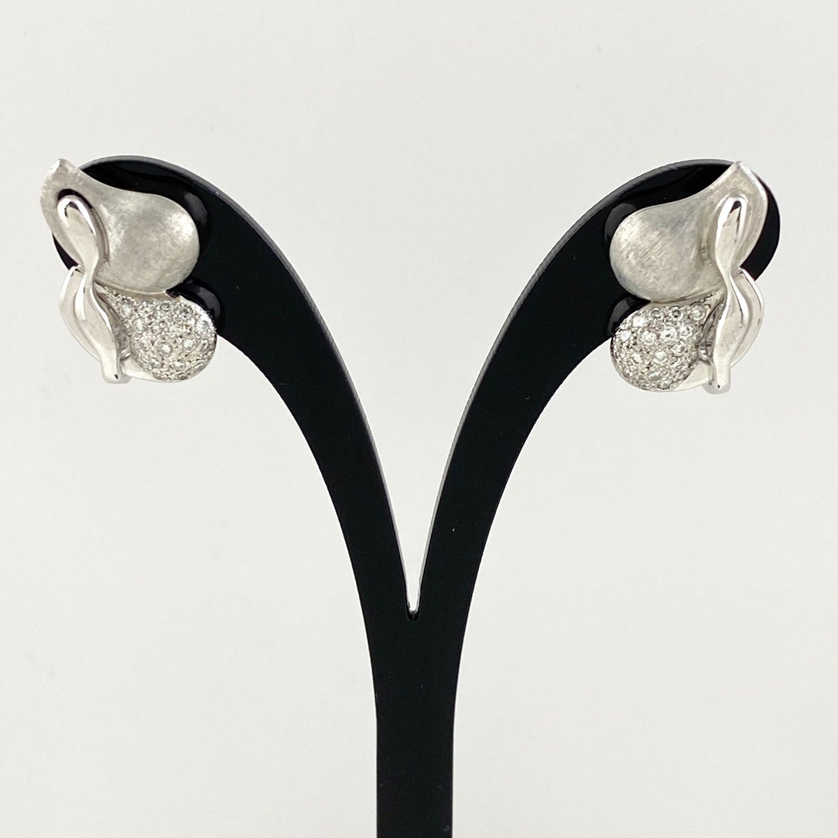 【ご予約品】 メレダイヤ 25455円 デザインイヤリング 750 イヤリング ダイヤモンド