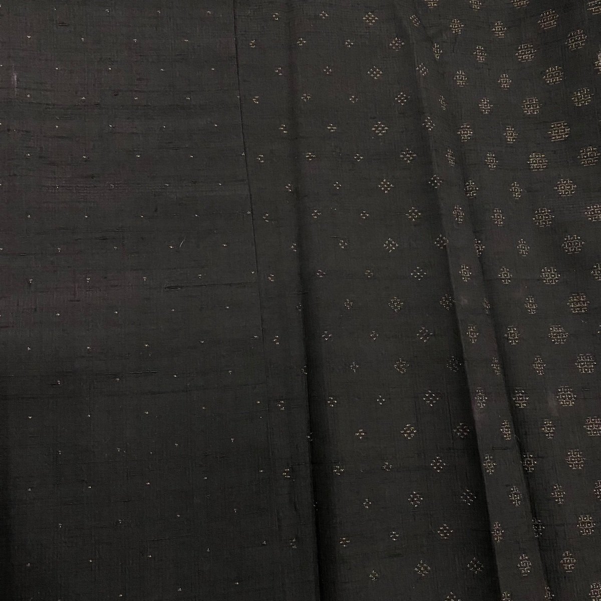  tsukesage length 161cm sleeve length 65cm M. pongee ground geometrical pattern . color silk name goods [ used ]