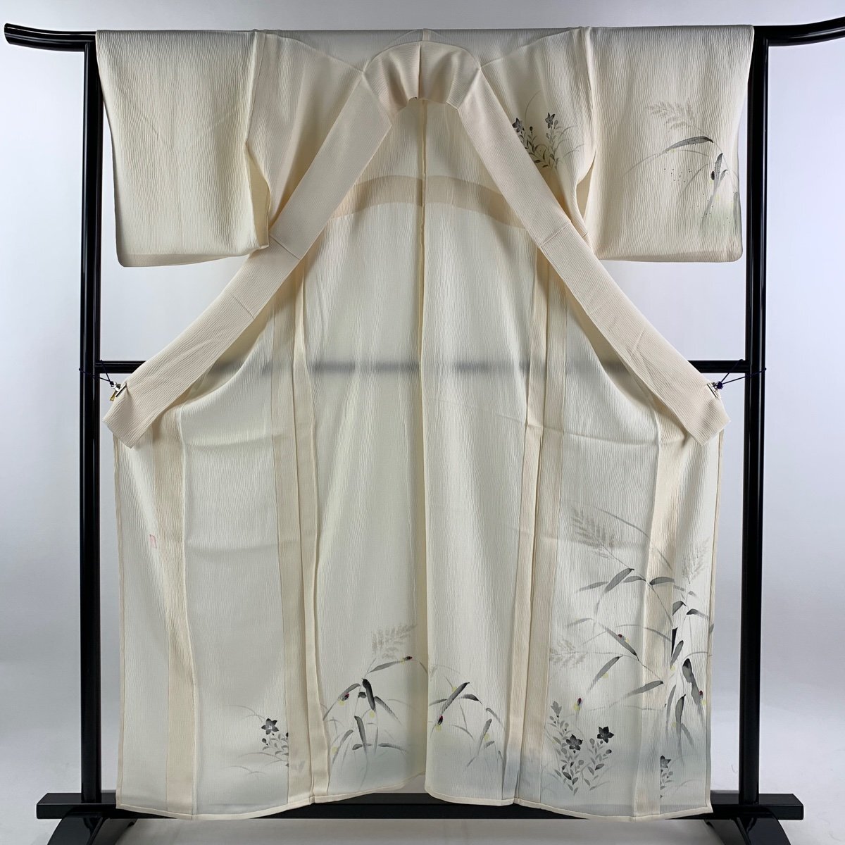  tsukesage length 157.5cm sleeve length 64.5cm M single .. comfort person atelier ..... bokashi silver . cream silk excellent article [ used ]
