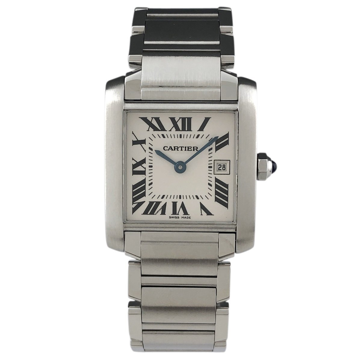 カルティエ CARTIER タンクフランセーズ MM W51011Q3 腕時計 SS クォーツ アイボリー レディース 【中古】_バイセル 14150_2