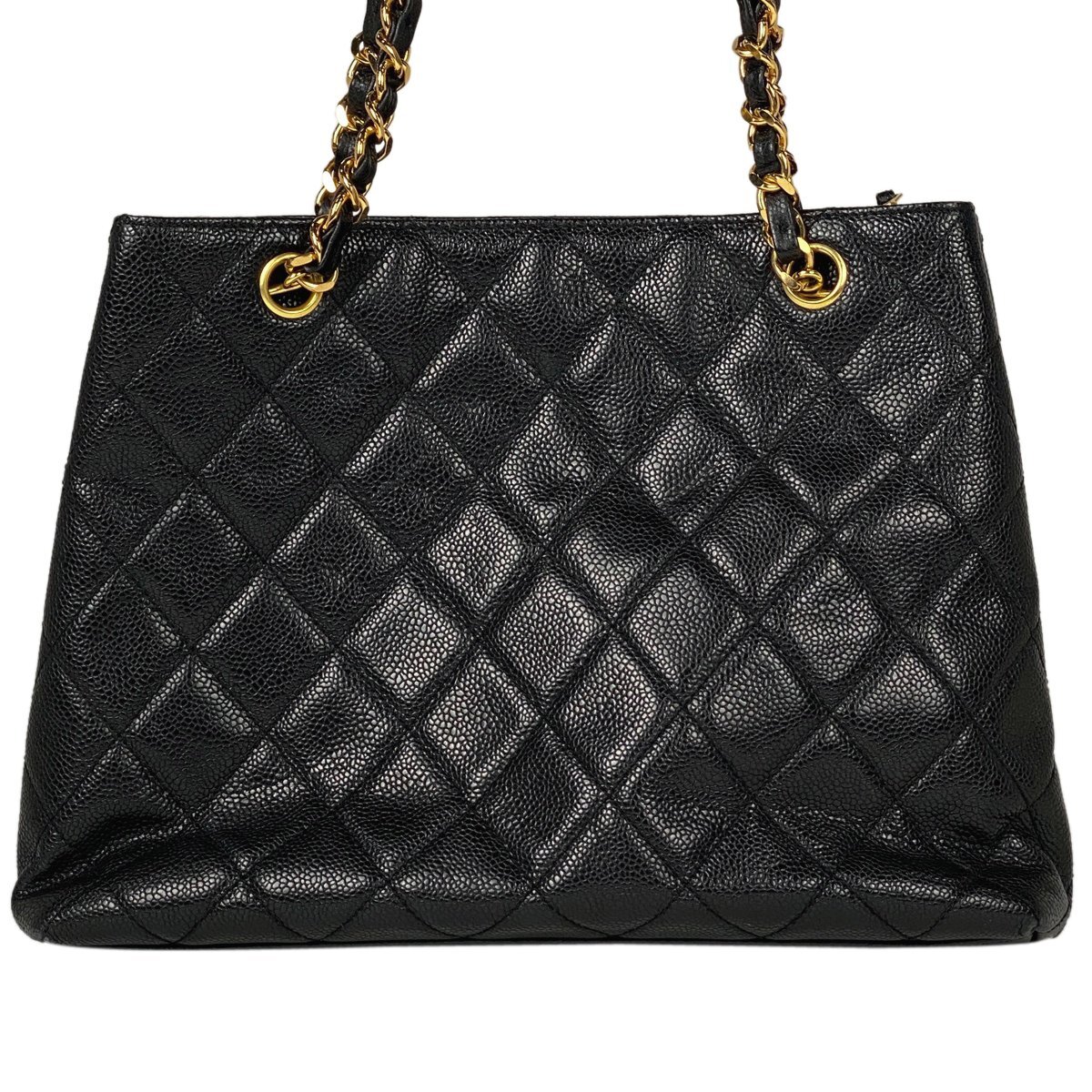 シャネル CHANEL ココマーク チェーン トートバッグ ショルダーバッグ マトラッセ キャビアスキン ブラック レディース 【中古】_バイセル 14171_3