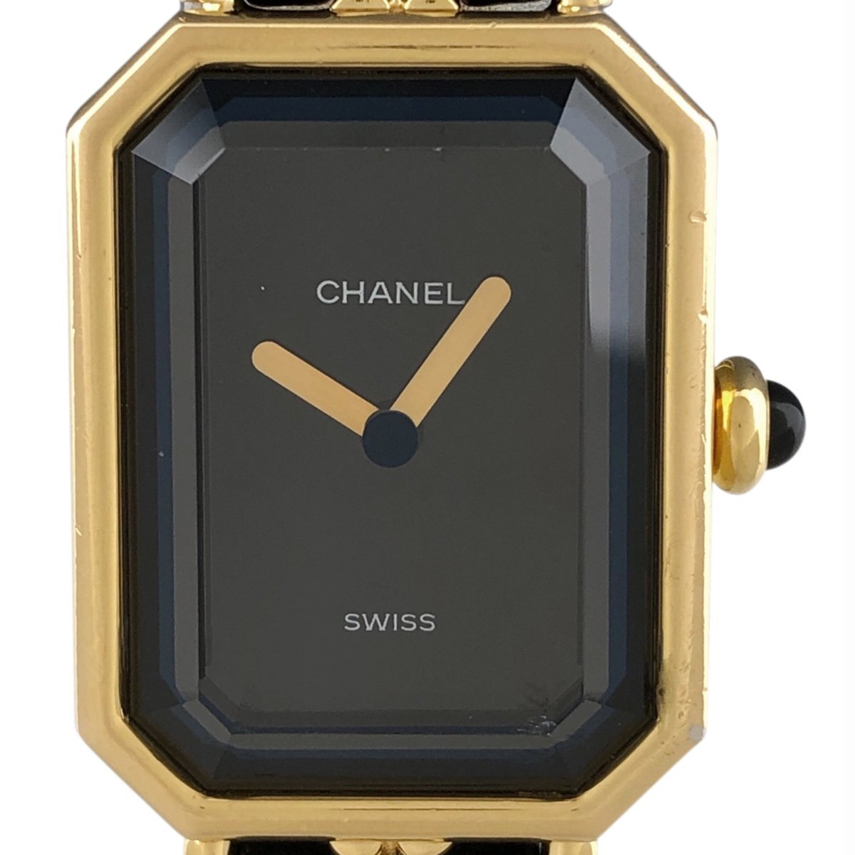 シャネル CHANEL プルミエール Lサイズ H0001 腕時計 SS レザー クォーツ ブラック レディース 【中古】_バイセル 14150_1