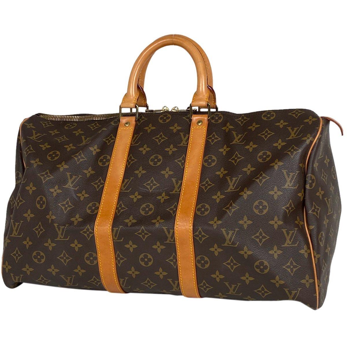 ルイ・ヴィトン Louis Vuitton キーポル 45 ハンドバッグ 旅行 ボストンバッグ モノグラム ブラウン M41428 レディース 【中古】_バイセル 14176_1