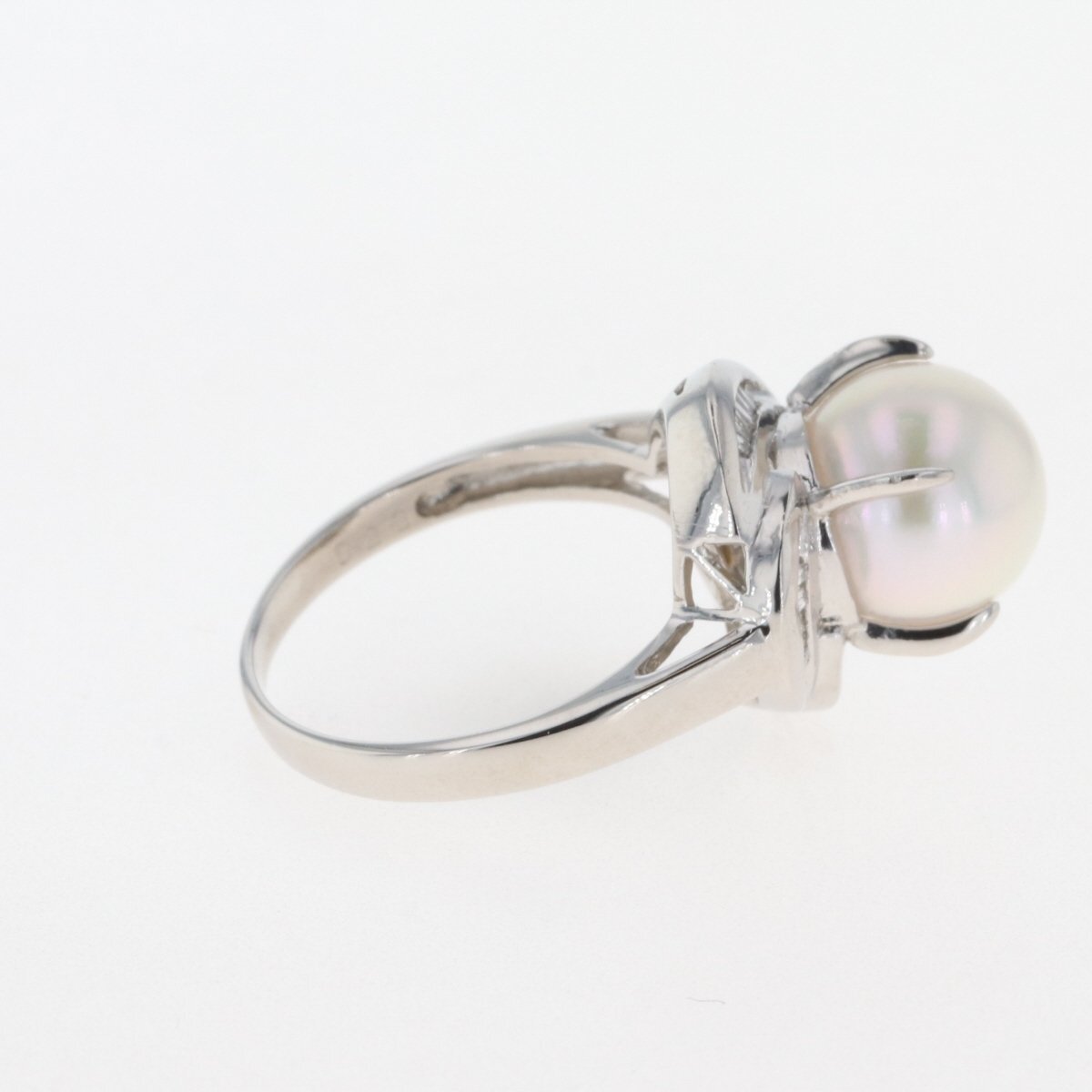 パール デザインリング プラチナ 指輪 真珠 リング 10号 Pt900 パール ダイヤモンド レディース 【中古】_バイセル 14157_7