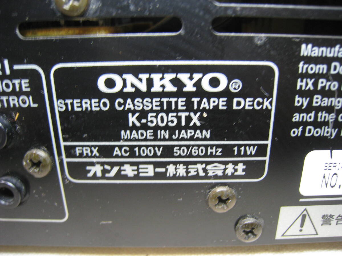 ONKYO カセットデッキ　K-505TX_画像10