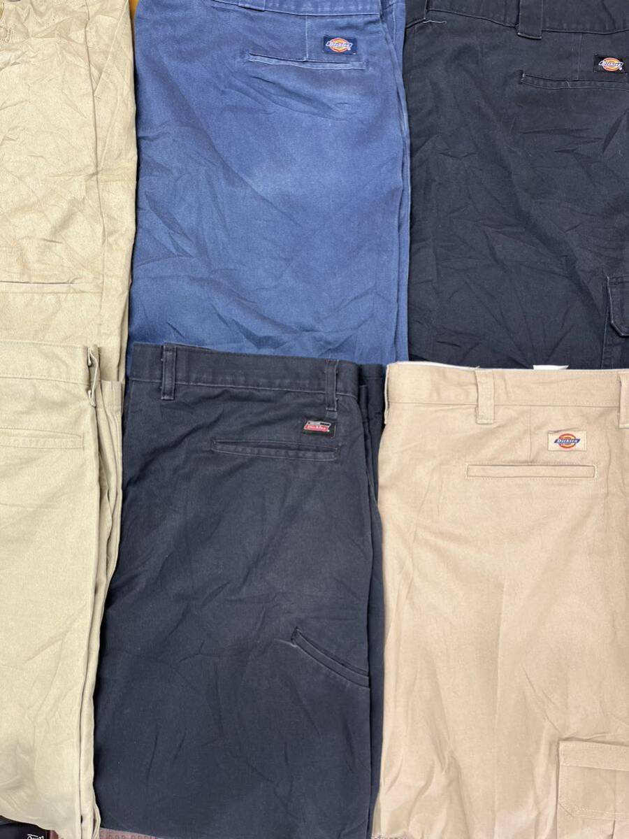 USA古着卸 ●ディッキーズ ワークパンツ 8本 セット まとめ売り 1円スタート 卸売り アメリカ古着 Dickies アメカジ ベージュロゴ_画像2