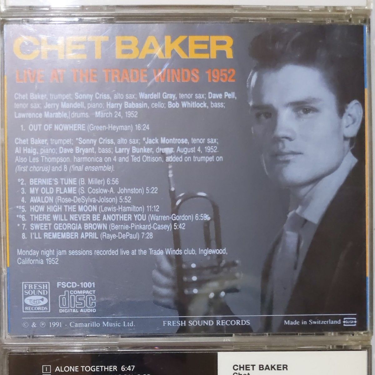 チェットベイカー CHET BAKER SINGS AND PLAYS, GERRY MULLIGAN, PLAYBOYS 他CD