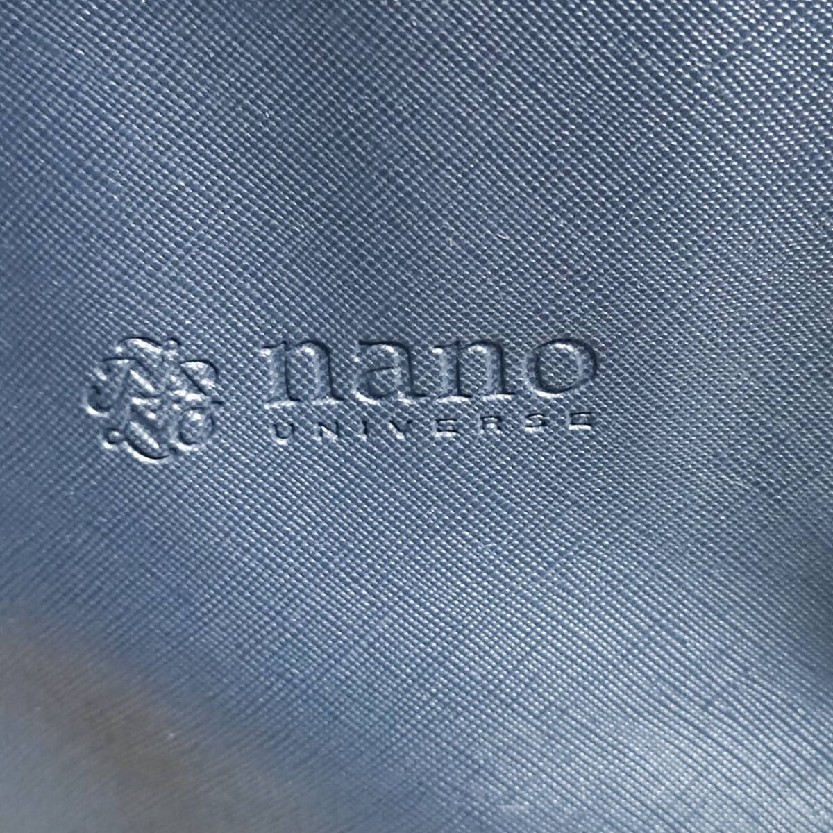 極美品 ナノユニバース トートバッグ サフィアーノ レザー NANO universe 紺 灰 ビジネス ブリーフケース メンズ 大容量 仕事 A4可 肩掛けの画像9