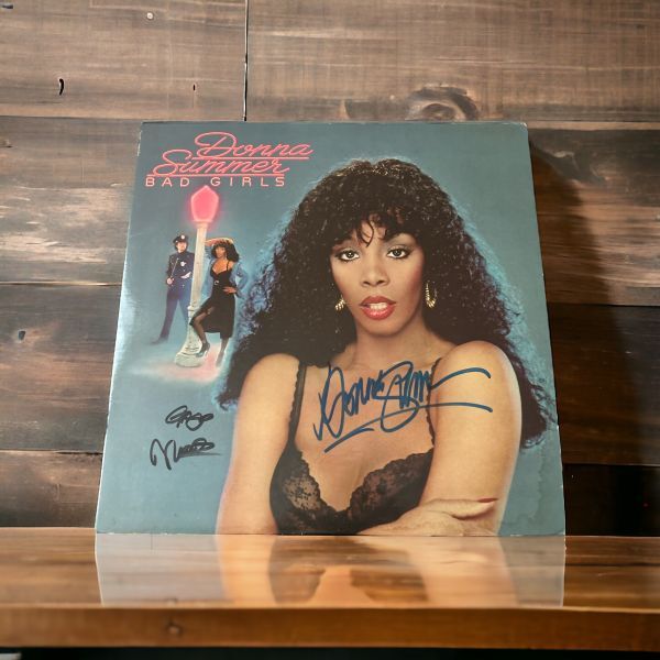 Donna Summerドナ・サマー Giorgio Moroderジョルジオ・モロダー 直筆サイン入り LP レコード 送料無料_画像1