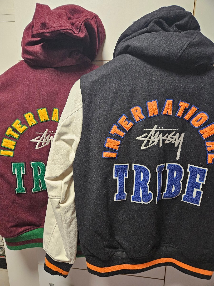 2着 2色 セット STUSSY ステューシー スタジャン ブラック マルーン XLサイズ_画像3