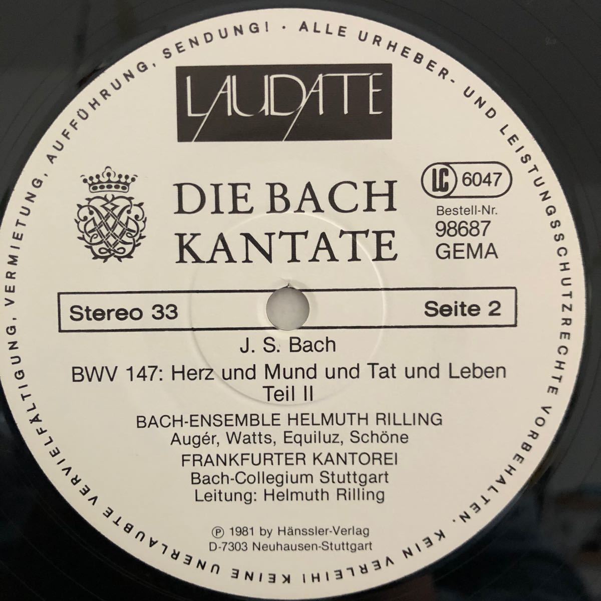 LPレコード　DIE BACH KANTATE 98-687 海外版　昭和レトロ　ヴィンテージ_画像8