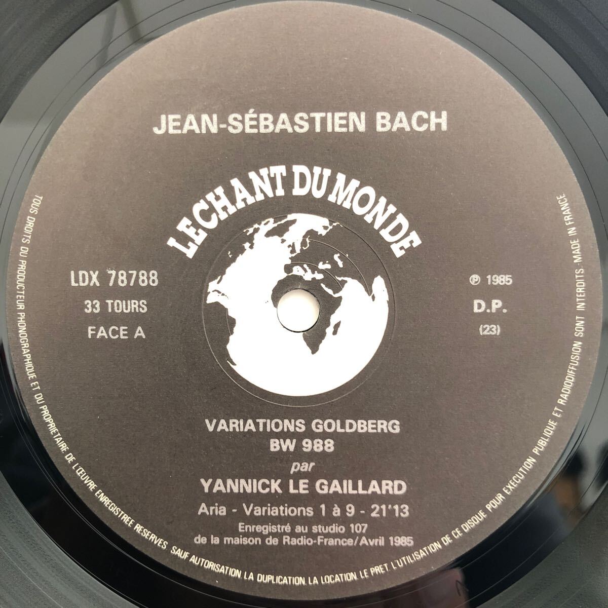 LPレコード J.S.BACH VARIATIONS GOLDBERG LDX-78788〜89 海外版 ハードケース レトロ ヴィンテージの画像4