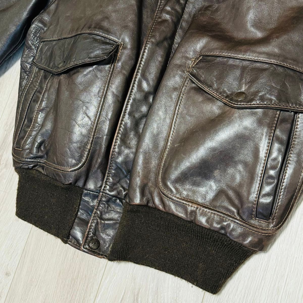 希少】SCHOTT 184SM A-2 フライトジャケット ブラウン 44 茶 G-1 希少】SCHOTT 184SM A-2 フライトジャケット ブラウン 44 茶 G-1
