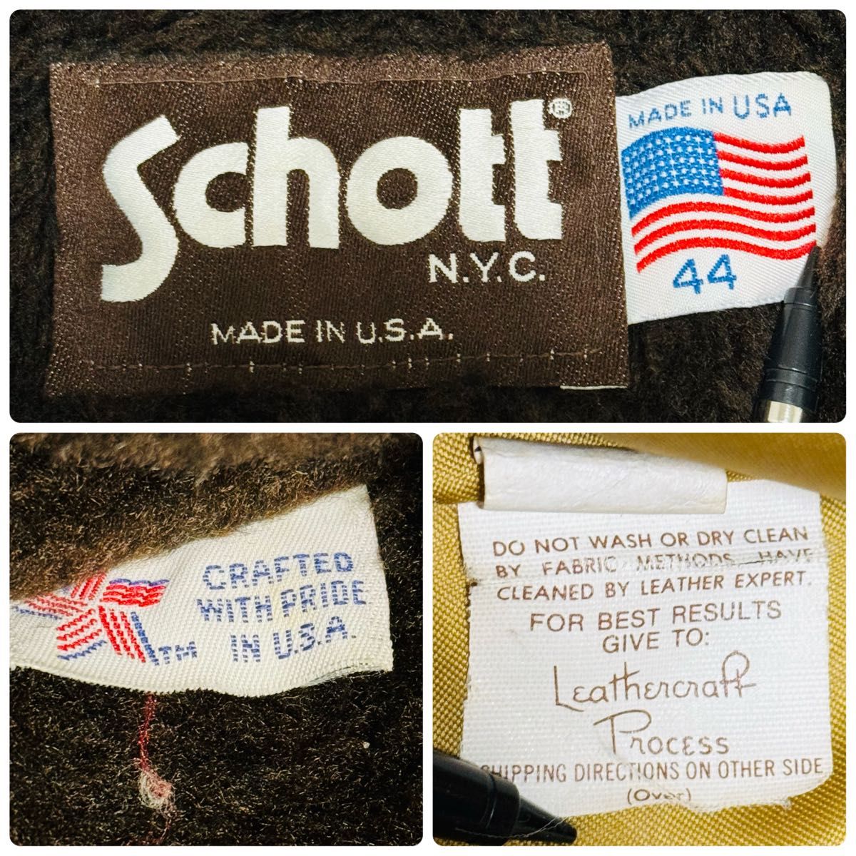 希少】SCHOTT 184SM A-2 フライトジャケット ブラウン 44 茶 G-1 希少】SCHOTT 184SM A-2 フライトジャケット ブラウン 44 茶 G-1