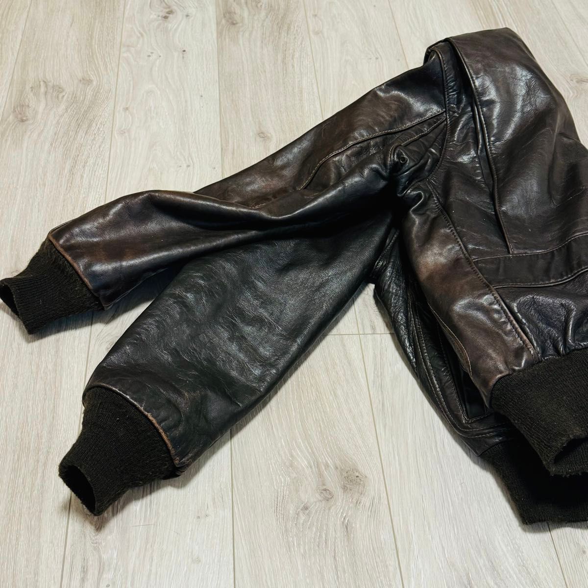 希少】SCHOTT 184SM A-2 フライトジャケット ブラウン 44 茶 G-1 希少】SCHOTT 184SM A-2 フライトジャケット ブラウン 44 茶 G-1