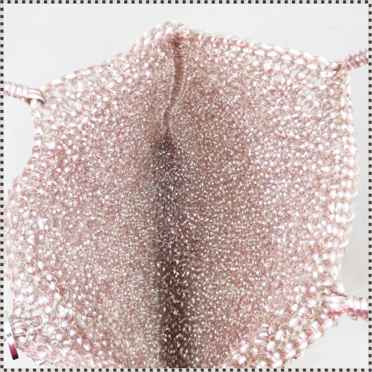 アンテプリマ ワイヤーバッグ ハンドバッグ ピンク ロゴ リング ANTEPRIMA HA031104_画像4