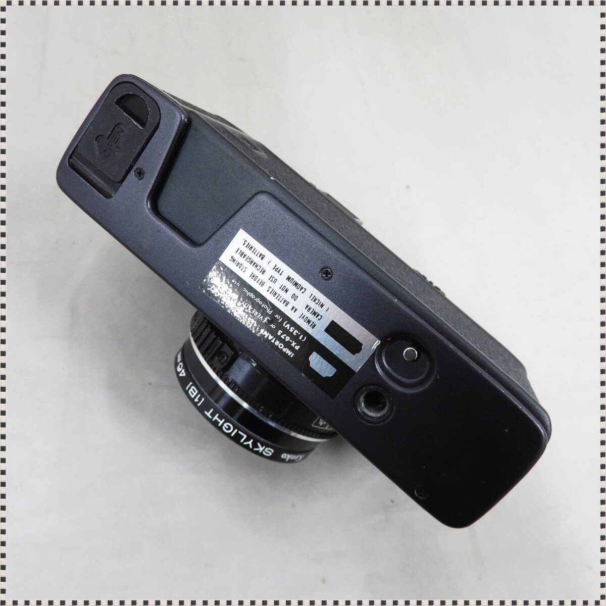 【 シャッターOK 】 コニカ C35 EF ブラック HEXANON 38mm f/2.8 レンジファインダー コンパクトフィルムカメラ KONICA HA032812 【 1円 】_画像7