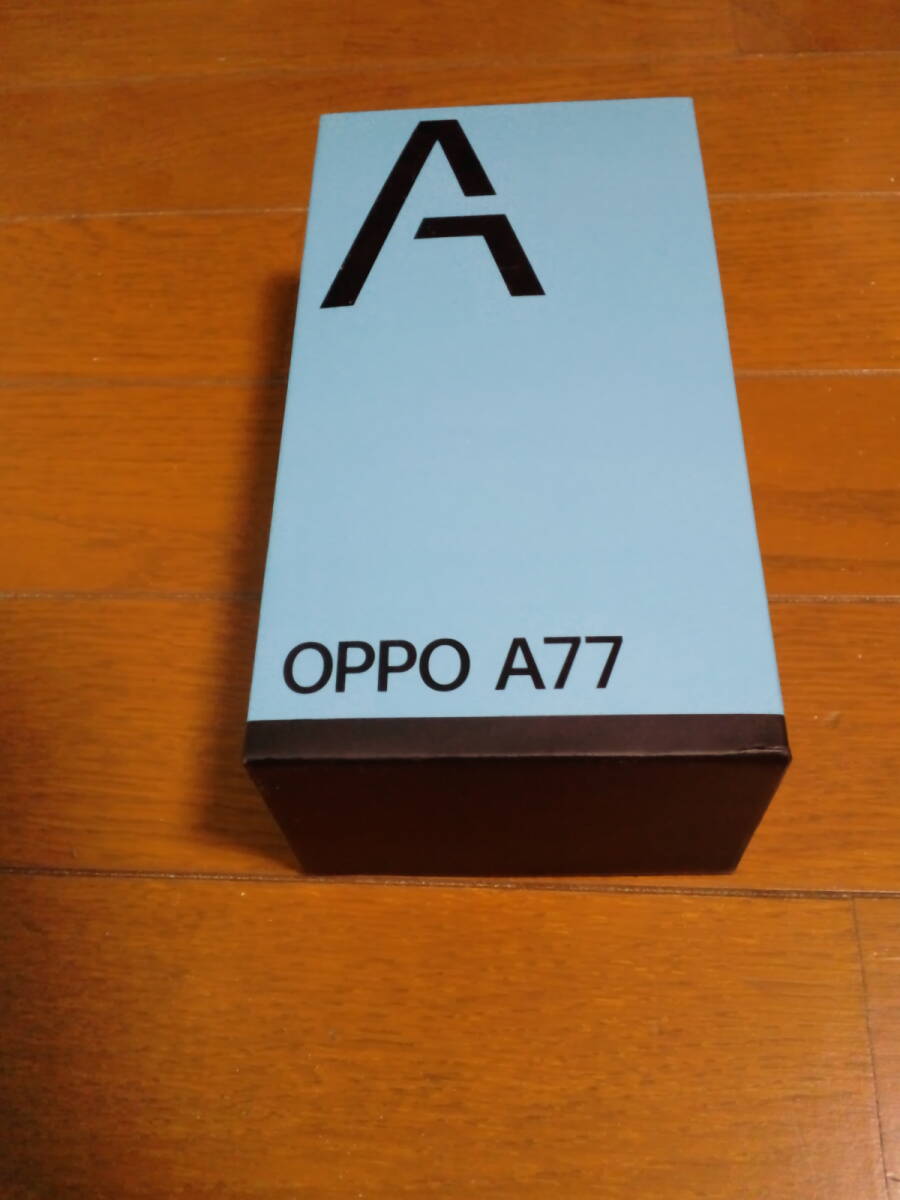 ★即決　新品未使用品　oppo A77 ブルー　SIMフリー　本体・付属品一式　 6.5インチ メモリー4GB ストレージ128GB _画像1