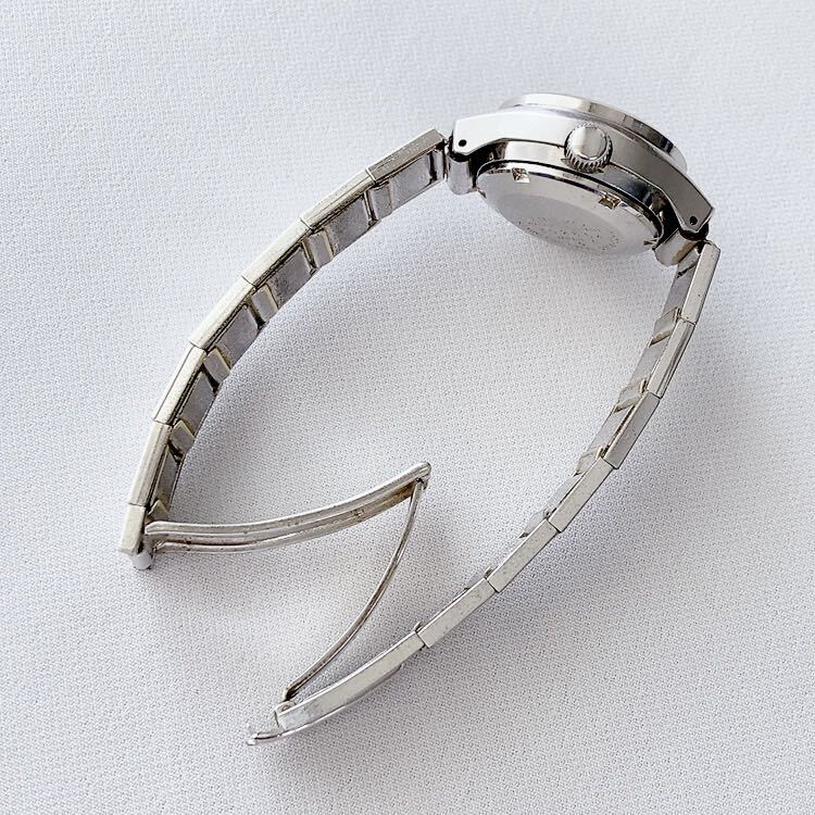 SEIKO 21石 レディース自動巻／手巻き腕時計 カットガラス 稼動品の画像6
