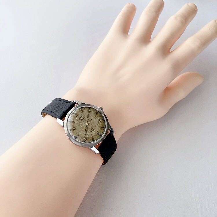 アンティーク　SWISS製　Colgor 17石　メンズ手巻き腕時計　稼動品