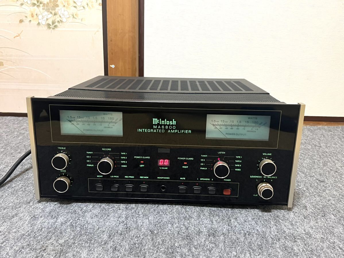 McIntosh マッキントッシュ MA6800 プリメインアンプ 。動作品。リモコン付き_画像2