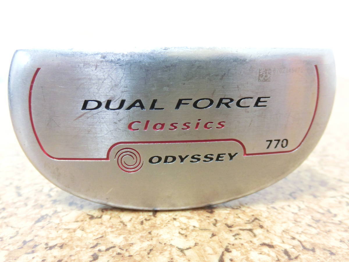 ♪ODYSSEY オデッセイ DUAL FORCE classics 770 デュアルフォース センターシャフト パター 34インチ 純正スチールシャフト 中古品♪T1185_画像2