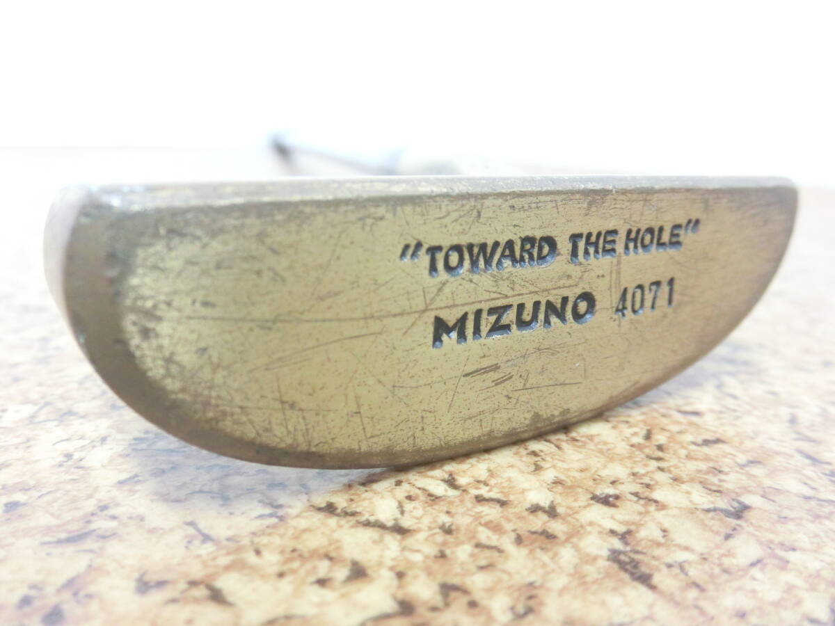 希少♪MIZUNO ミズノ 旧ロゴ TOWARD THE HOLE 4071 センターシャフト パター 34インチ 純正スチールシャフト 中古品♪T1611の画像1