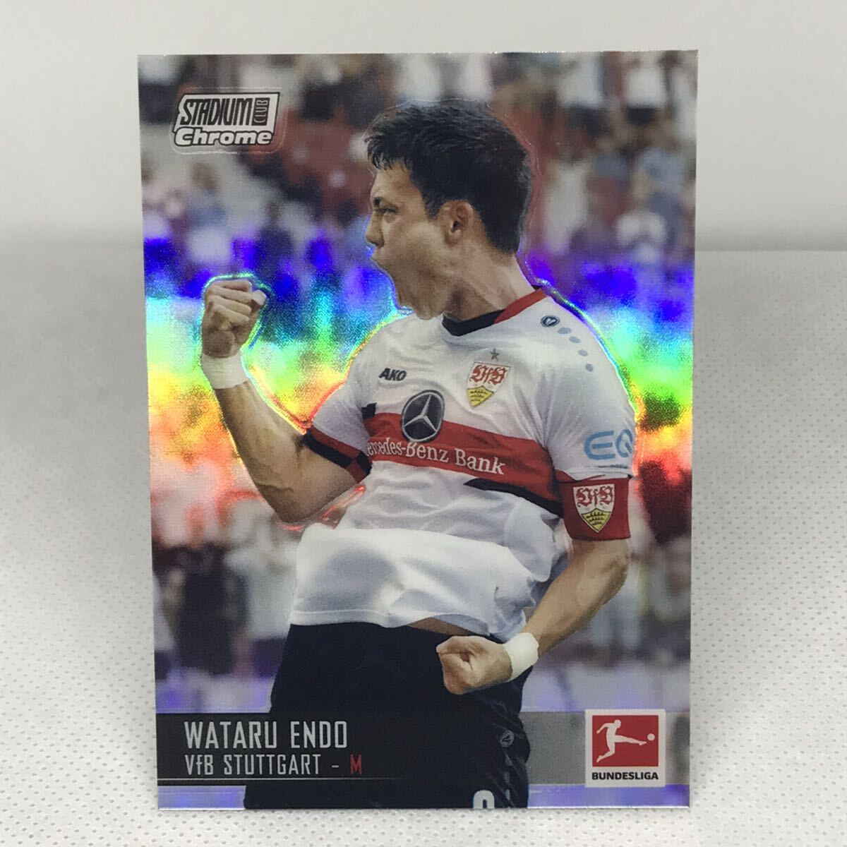 #92 refractor 2022 遠藤航 WATARU ENDO topps chrome stadium club BUNDESLIGA_画像1