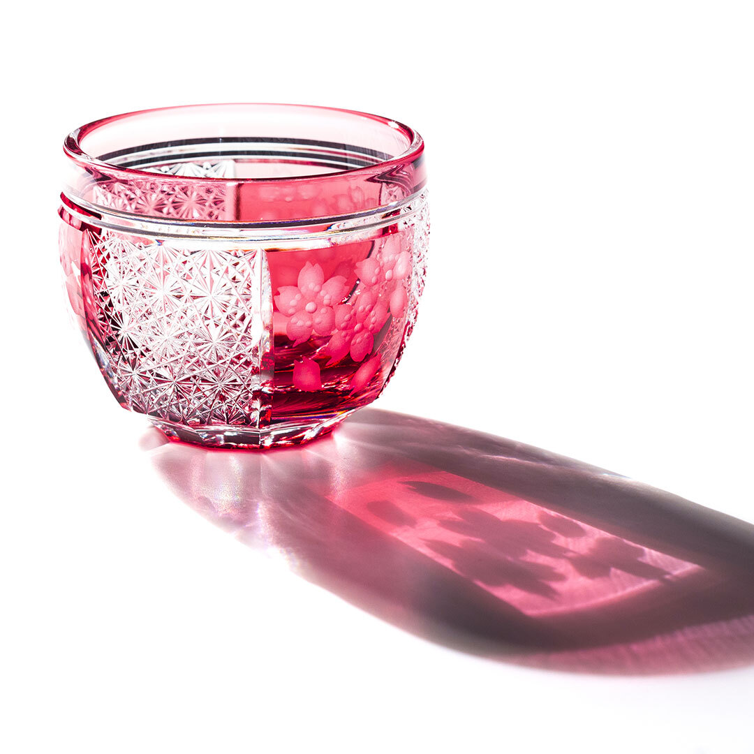 【お試し価格!】 Jewel - Yahoo!オークション Kiriko×江戸切子 2024 桜の菊つなぎ 工芸ガラス