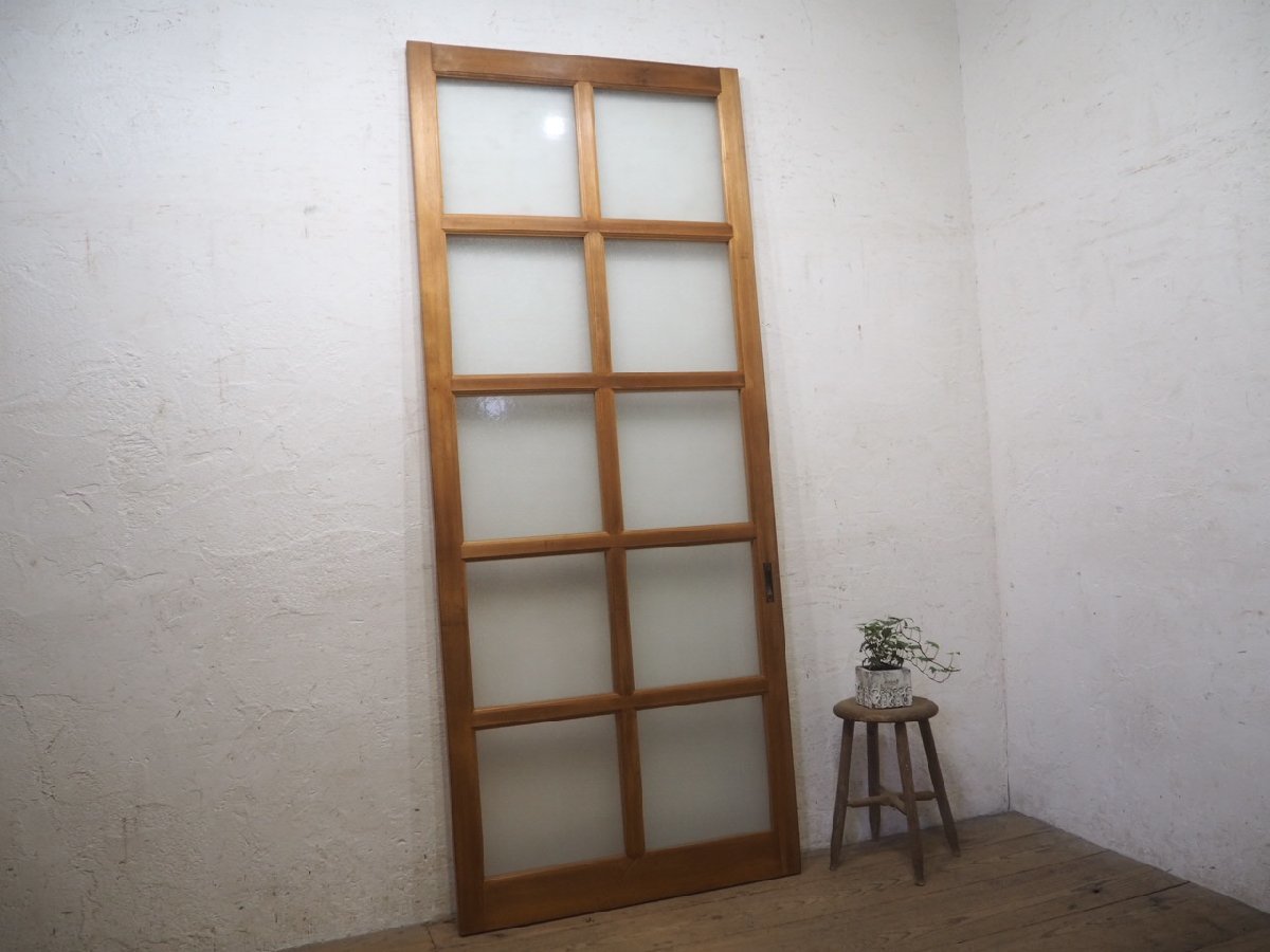 ta load P0747*(7)[H218cm×W90cm]* extra-large size * firmly considering . large wooden glass door * large fittings sliding door sash reform retro O(yaE) pine 
