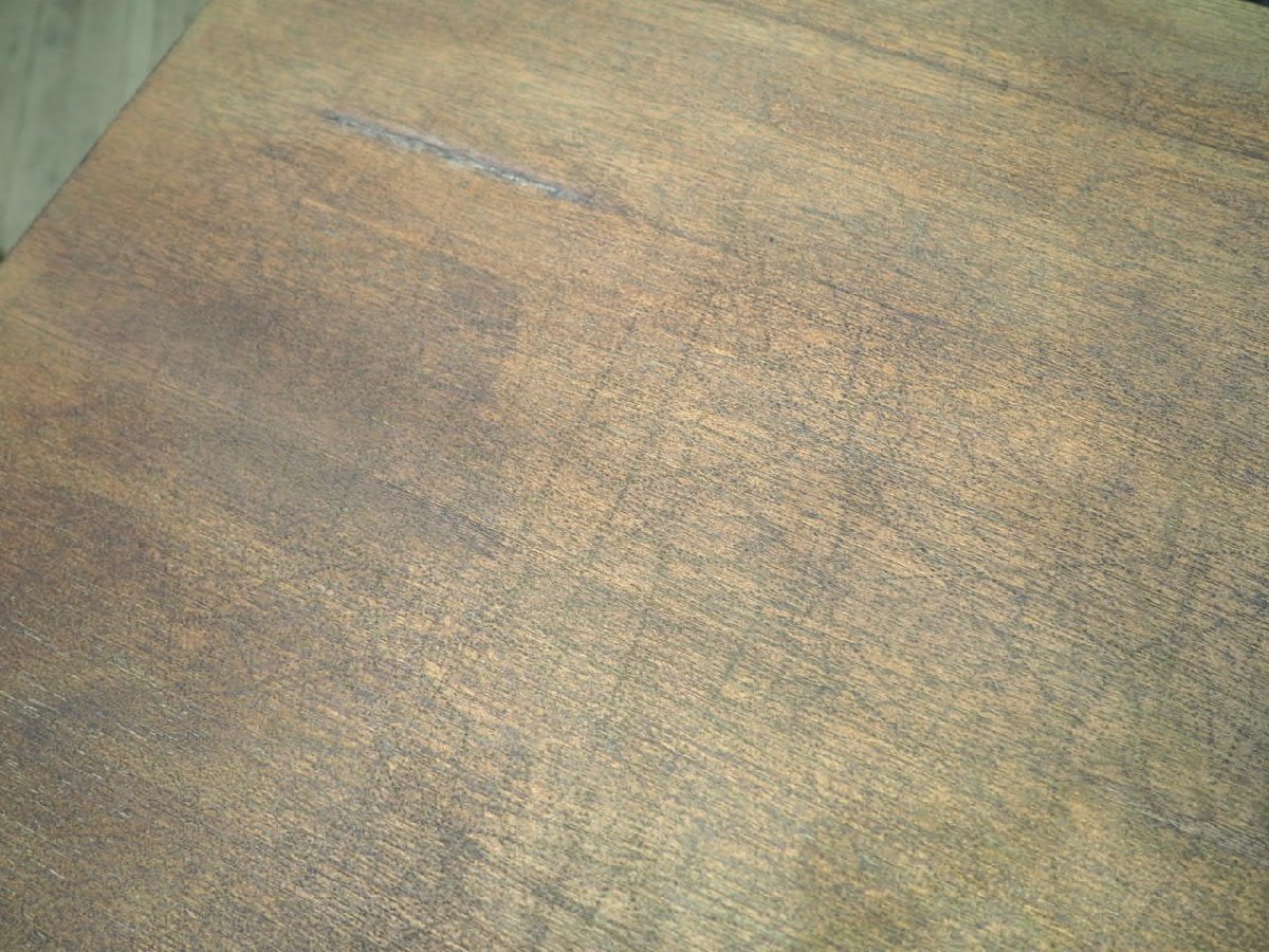 タ荷N0122◆⑦天板W120cm×D59,5cm◆ヴィンテージ◆ラワン材のレトロな古い木製テーブル◆机 作業台 デスク 陳列台 展示台 飾り棚Q(ヤD)松の画像4