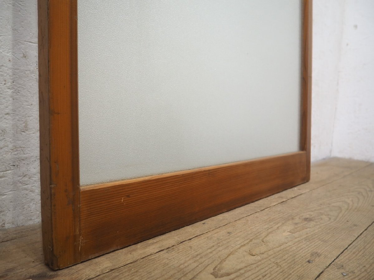 taP0749*[H182,5cm×W87cm]* molding glass entering. large tree frame sliding door * fittings glass door sash reform retro Vintage M pine 