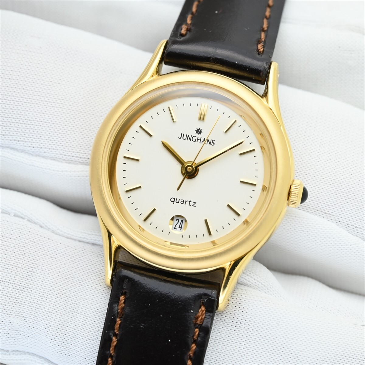 5.未使用 JUNGHANS/ユンハンス○JY-505L クオーツ 電池交換済 5.未使用 JUNGHANS/ユンハンス○JY-505L クオーツ 電池交換済