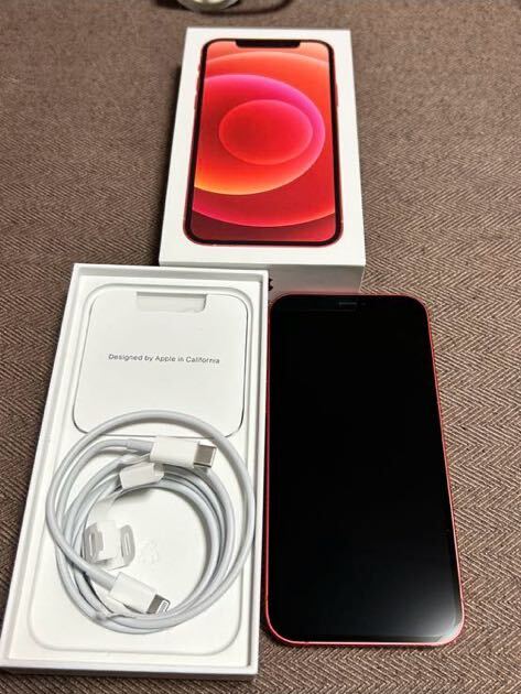 iPhone 12 64GB (PRODUCT) RED SIMフリーレッド_画像1