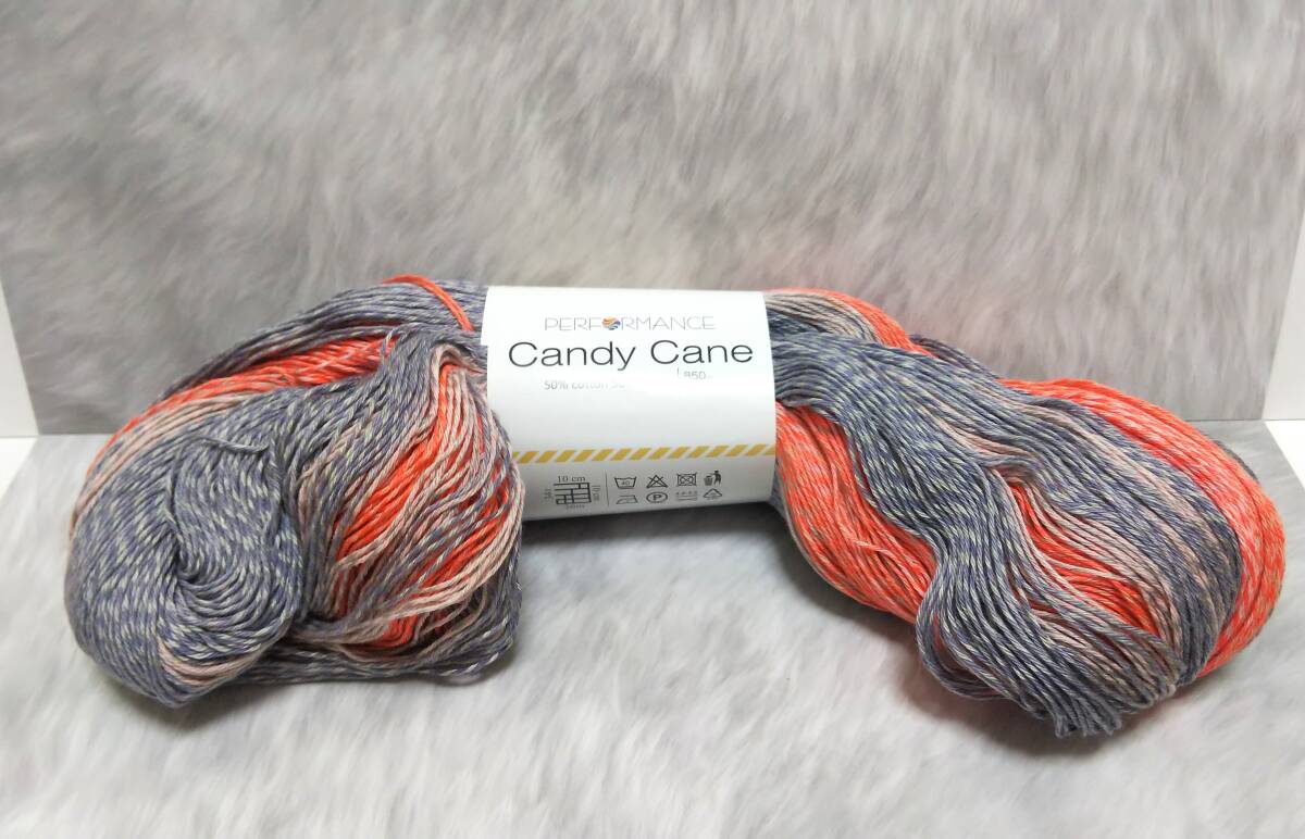 輸入　毛糸　Performance Yarn　Candy Cane　アクリル50％　コットン50％　200g×1個　850ｍ　カラー105　ブルガリア　海外_画像1