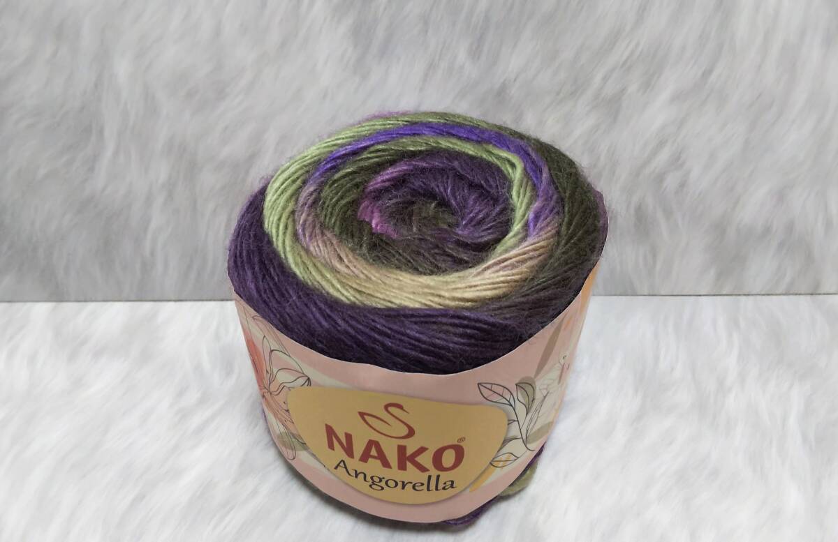 輸入　毛糸　Nako　ナコ　Angorella　プレミアムアクリル100％　100g×1個　400ｍ　カラー87539　トルコ　海外_画像2
