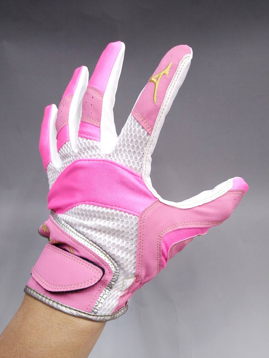 * limitation * embroidery free * Mizuno Pro *.. for * gloves * pink × white × silver *M (24-25cm)*1EJED07464* Mizuno. pad none. glove. glove......