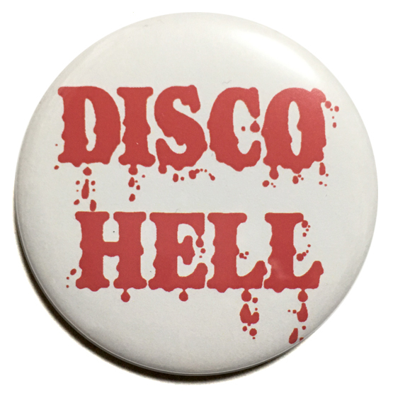 デカ缶バッジ 58mm DISCO HELL ディスコへル PUNK POWER POP NEW WAVE POST PUNK_画像1