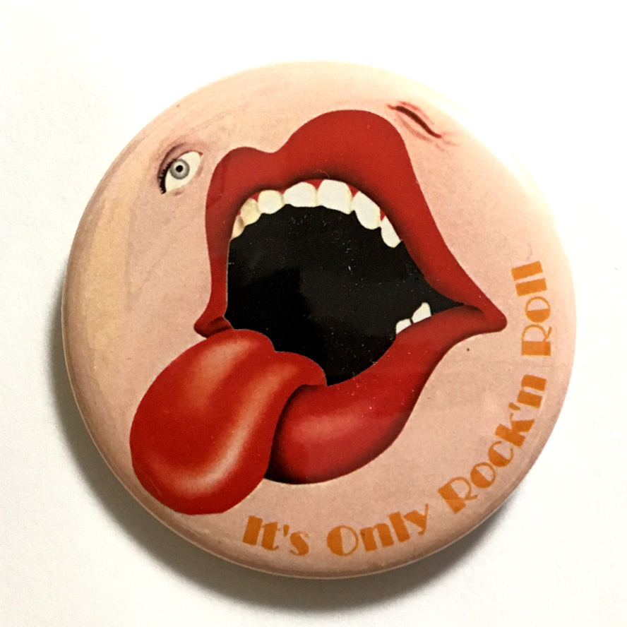 デカ缶バッジ 5.8cm 32mm 2個セット ROLLING STONES ダイスをころがせ ローリングストーンズ Mick Jagger Keith Richards_画像2