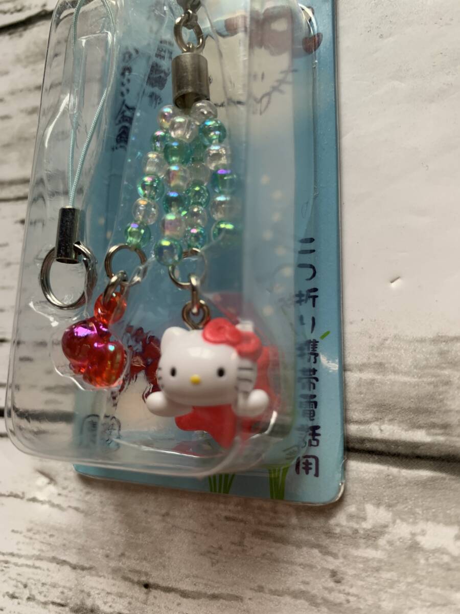 未使用★Hello Kitty/ハローキティ★赤い　べべ着た　かわいい金魚　ストラップ付　ファスナー　マスコット　サンリオ　はろうきてぃ_画像3