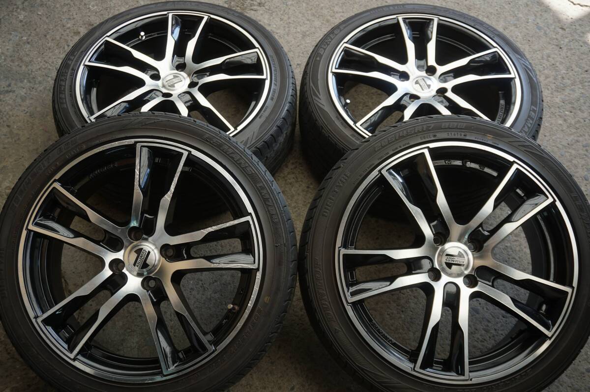 KELLENERS SPORT 17in 7J +48 PCD100 M14ボルト MINI R55 R56 アクア ヴィッツ フィット デミオ 等 ダンロップ LM704 205/45R17 *479n_画像1