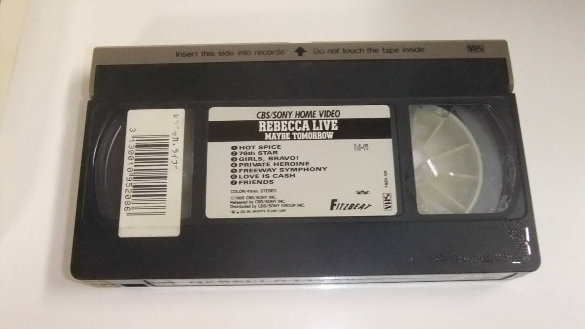 レベッカREBECCARebecca Live Maybe Tomorrow ／ 1986VHS ビデオ テープ  レンタル落ち／ 中古ＶＨＳ即決の画像4