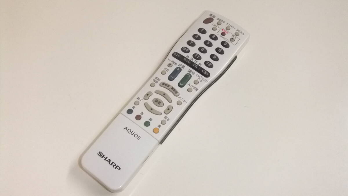 SHARP シャープアクオス純正テレビ LC-32P1 LC-26P1 LC-22P1-W用リモコンGA644WJSA即決_画像1